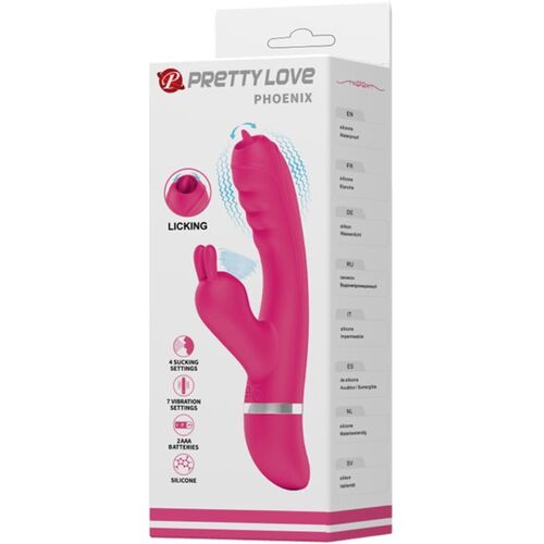 PRETTY LOVE - PHOENIX VIBRADOR RABBIT MULTIFUNCIÓN ROSA