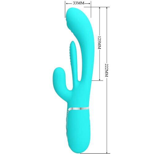 PRETTY LOVE - SHANIA TRIPLE VIBRADOR RABBIT MULTIFUNCIÓN 3 EN 1