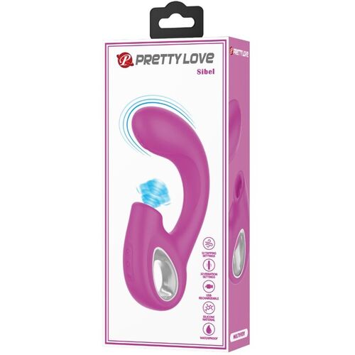 PRETTY LOVE - SIBEL VIBRADOR PUNTO G + ESTIMULADOR CLÍTORIS 10 VIBRACIONES MORADO