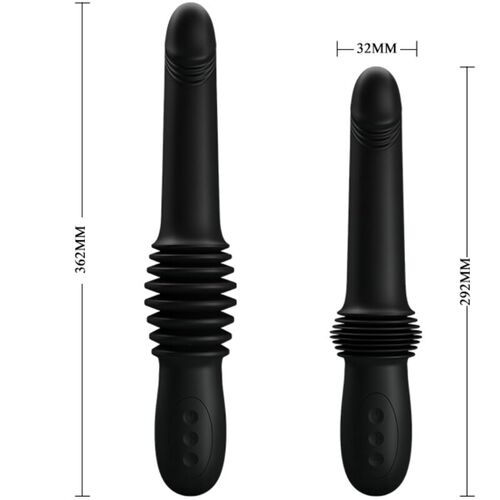 PRETTY LOVE - PAZUZU VIBRADOR 3 MODOS DE EMPUJE NEGRO