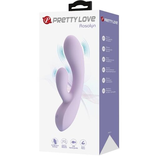 PRETTY LOVE - ROSOLYN VIBRADOR RABBIT 10 VIBRACIONES MORADO