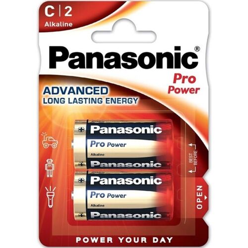 PANASONIC - PRO POWER PILA ALCALINA C LR14 BLISTER*2