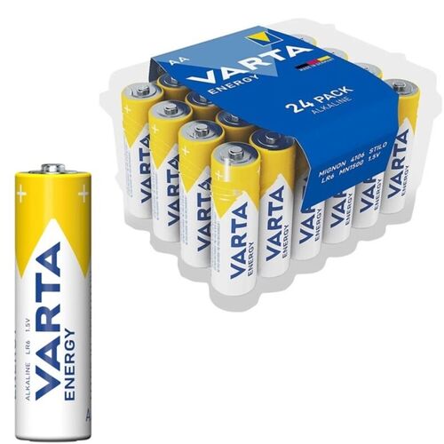 VARTA - ENERGY PILA ALCALINA AA LR6 PACK*24 PILAS