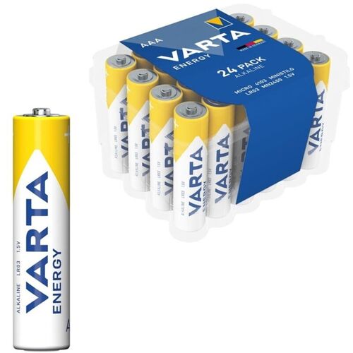 VARTA - ENERGY PILA ALCALINA AAA LR03 PACK*24 PILAS