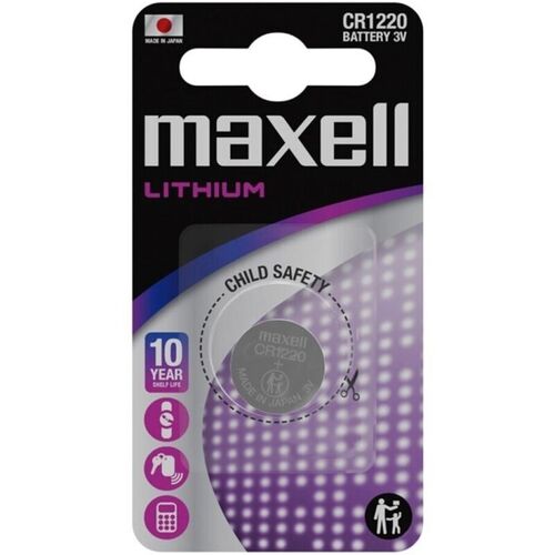 MAXELL - PILA BOTON LITIO CR1220 3V BLISTER*1