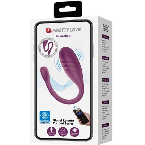 PRETTY LOVE - LEVIATHAN VIBRADOR CONTROLADO POR APP MORADO