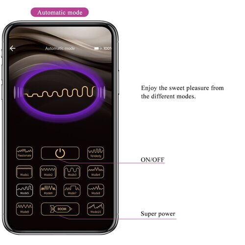 PRETTY LOVE - LEVIATHAN VIBRADOR CONTROLADO POR APP MORADO