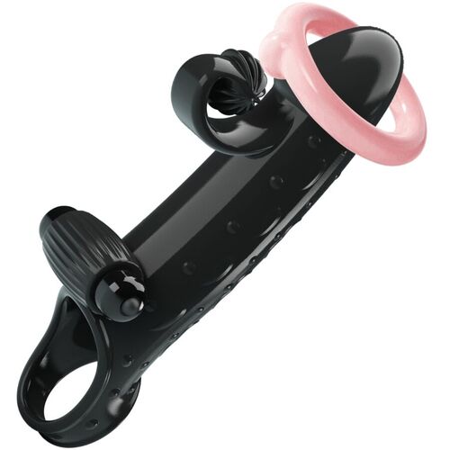 ROMANCE - FUNDA PARA PENE CON VIBRACIÓN NEGRO