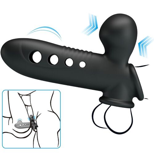 PRETTY LOVE - CRANE FUNDA PARA PENE CON AIRBAG NEGRO