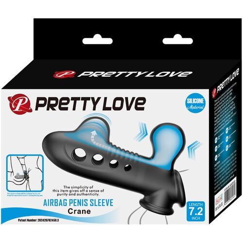 PRETTY LOVE - CRANE FUNDA PARA PENE CON AIRBAG NEGRO