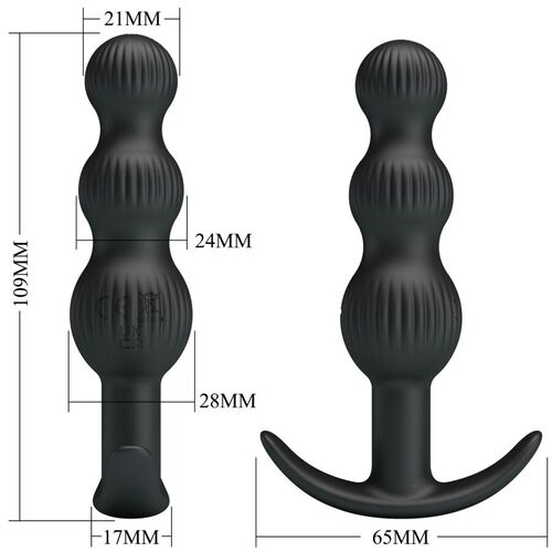 PRETTY LOVE - SIDNEY VIBRADOR ANAL 10 VIBRACIONES NEGRO