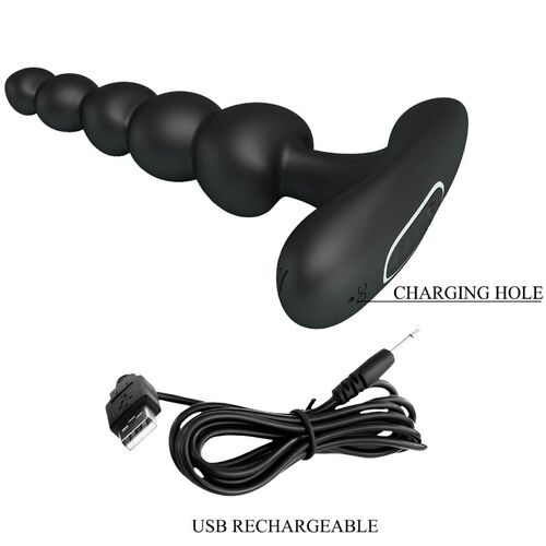 PRETTY LOVE - CORBAN VIBRADOR ANAL 10 VIBRACIONES NEGRO