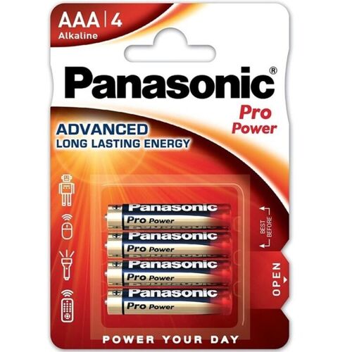 PANASONIC - PRO POWER PILA ALCALINA AAA LR03 BLISTER*4