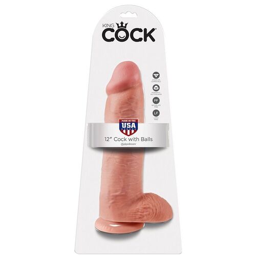 KING COCK 12" PENE REALISTICO NATURAL 30.48 CM