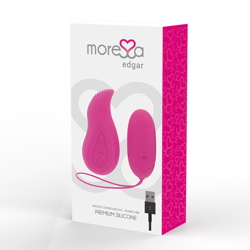 MORESSA - EDGAR SET DUO HUEVO REMOTO Y MANDO CON VIBRACION INCORPORADA PREMIUM SILICONE CONTROL REMOTO