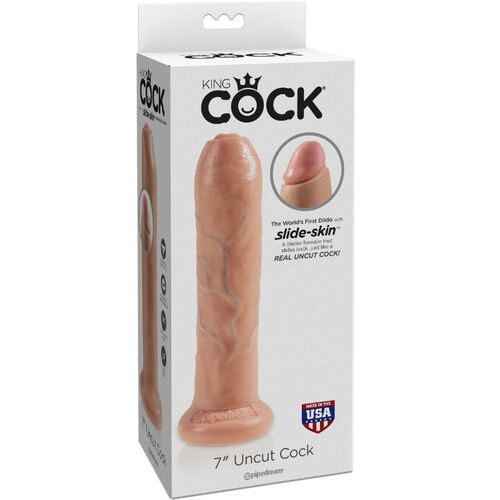 KING COCK DILDO REALISTICO UNCUT NATURAL 21 CM