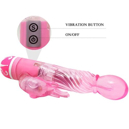 BAILE - VIBRADOR MULTIVELOCIDAD CON ESTIMULADOR ROSA