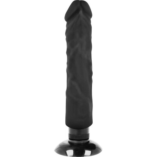 BASECOCK - VIBRADOR REALISTICO 2-1 NATURAL NEGRO 20 CM -O- 4 CM