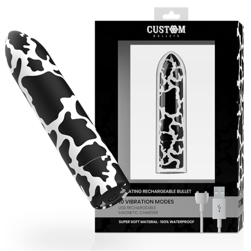 CUSTOM BULLETS - BALA RECARGABLE COW 10 INTENSIDADES