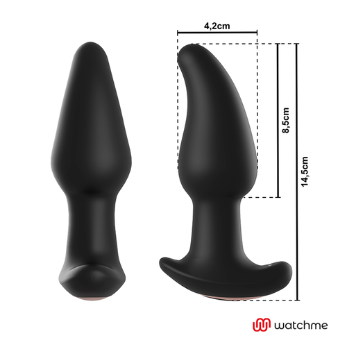 ANBIGUO - WATCHME CONTROL REMOTO PLUG ANAL VIBRADOR CON ROTACIÓN DE PERLAS AMADEUS