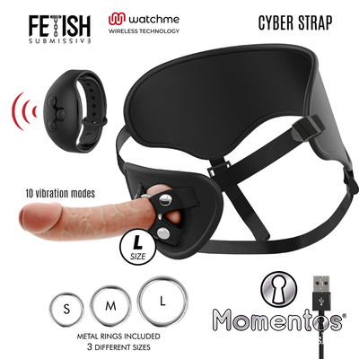 CYBER STRAP ARNES CON DILDO CONTROL REMOTO TECNOLOGIA WATCHME L