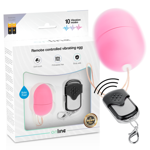 ONLINE - HUEVO VIBRADOR CONTROL REMOTO S ROSA