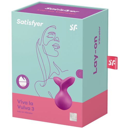 SATISFYER - VIVA LA VULVA 3 VIBRADOR LAY-ON VIOLETA