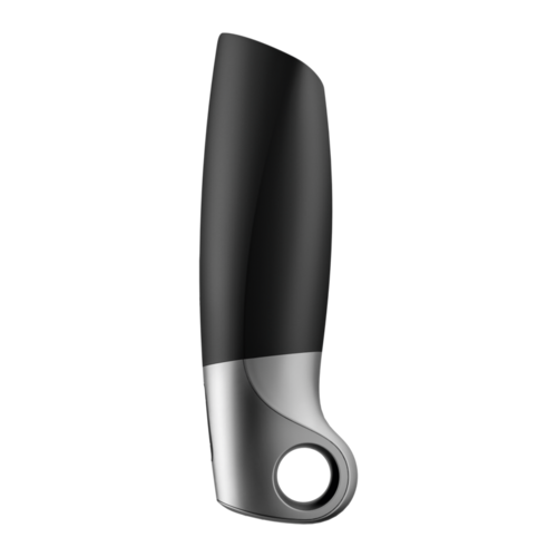 SATISFYER - POWER MASTURBATOR NEGRO Y PLATA