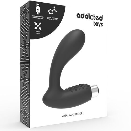 ADDICTED TOYS - VIBRADOR PROSTTICO RECARGABLE MODEL 5 - NEGRO