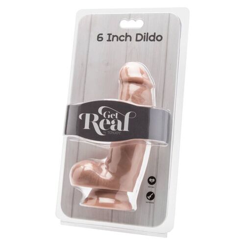 GET REAL - DILDO 12 CM CON TESTICULOS NATURAL