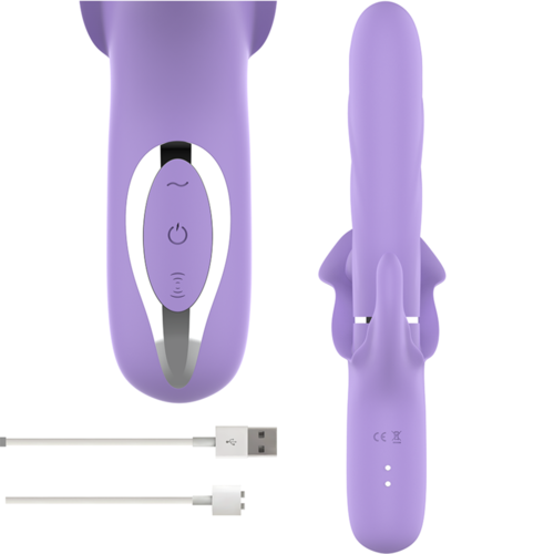 INTENSE - BILLIE VIBRADOR MULTIFUNCIN RECARGABLE SUCCIONADOR CON PULSADOR MORADO