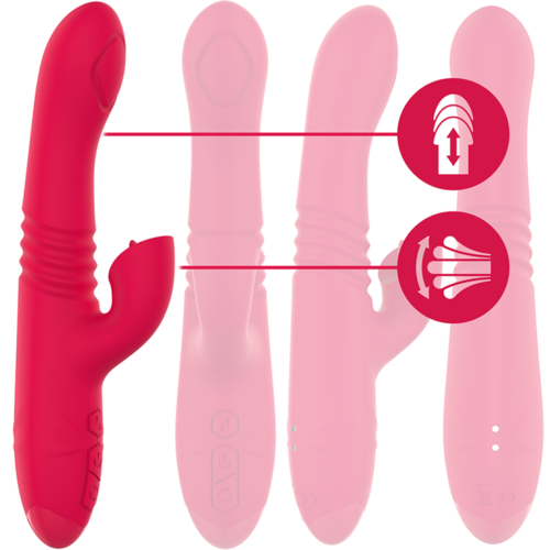 INTENSE - DUA VIBRADOR MULTIFUNCIN RECARGABLE UP & DOWN CON LENGUA ROJO