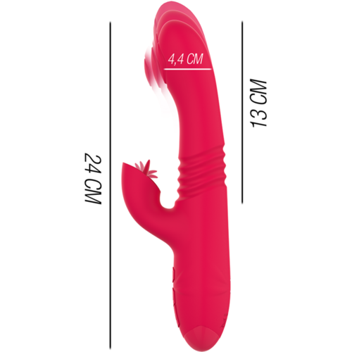 INTENSE - DUA VIBRADOR MULTIFUNCIN RECARGABLE UP & DOWN CON LENGUA ROJO