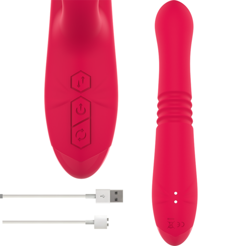 INTENSE - DUA VIBRADOR MULTIFUNCIN RECARGABLE UP & DOWN CON LENGUA ROJO