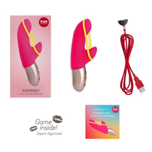 FUN FACTORY - AMORINO MINI VIBRADOR ROSA & AMARILLO NEON