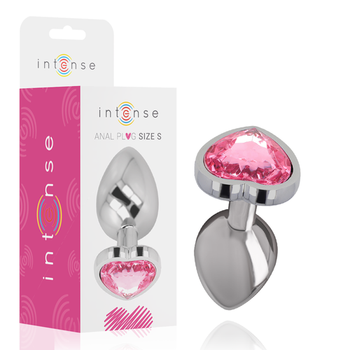 INTENSE - PLUG ANAL METAL ALUMINIO CORAZN ROSA TALLA S