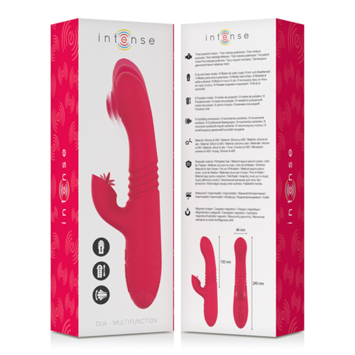 INTENSE - DUA VIBRADOR MULTIFUNCIN RECARGABLE UP & DOWN CON LENGUA ROJO